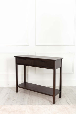 Carraig Donn Lisbon Dark Wood Console Table