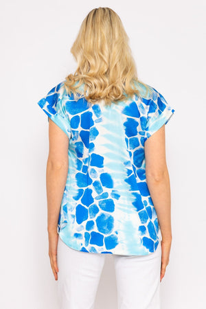 Carraig Donn Lolo Blue Printed Top