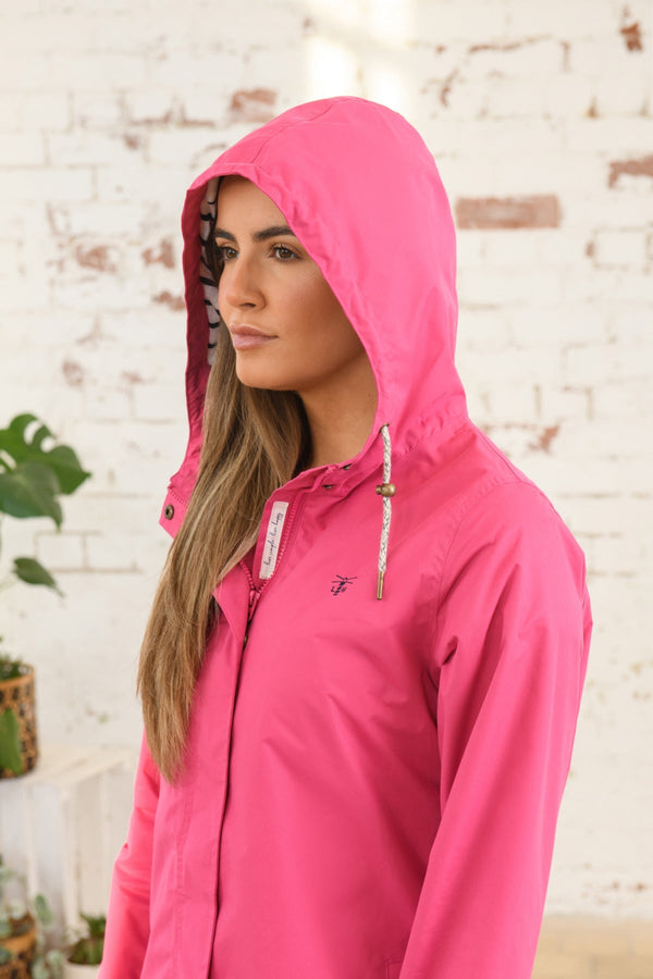 Carraig Donn Long Beachcomber Jacket in Pink