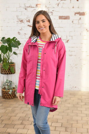 Carraig Donn Long Beachcomber Jacket in Pink