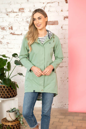 Carraig Donn Long Beachcomber Jacket in Pistachio