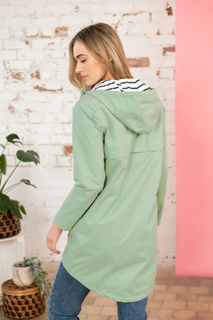 Carraig Donn Long Beachcomber Jacket in Pistachio
