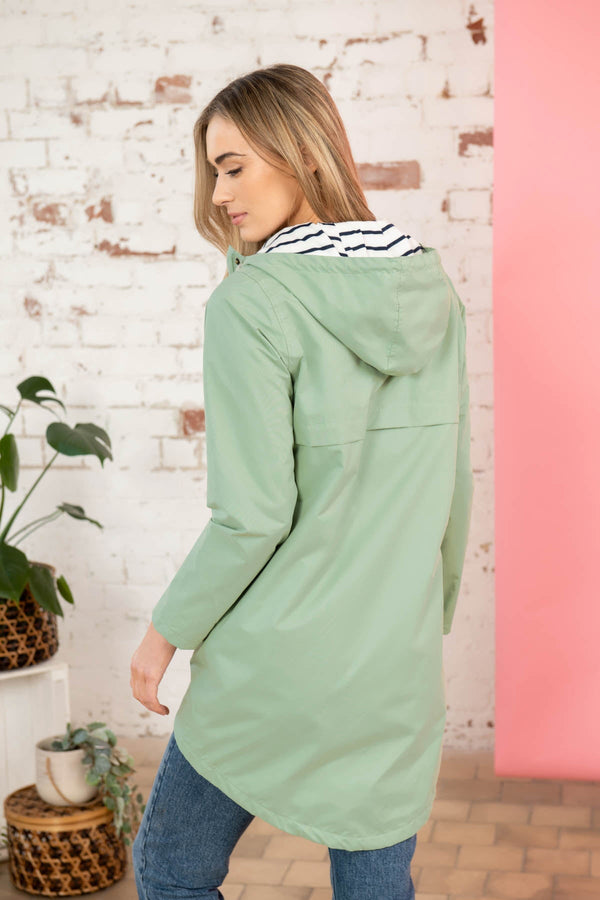 Carraig Donn Long Beachcomber Jacket in Pistachio