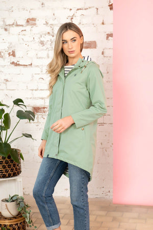 Carraig Donn Long Beachcomber Jacket in Pistachio