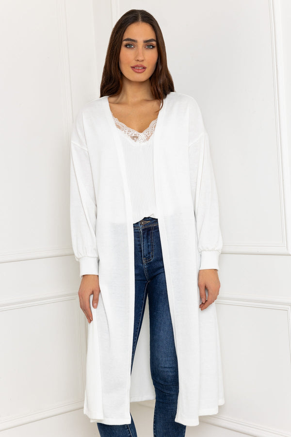 Carraig Donn Long Cardgian in White