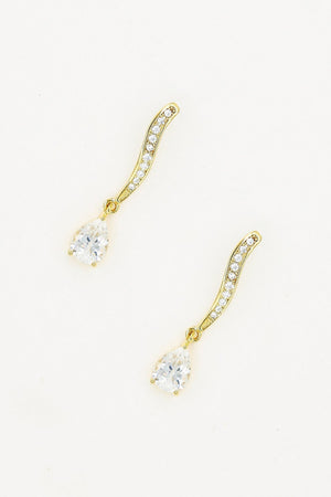Carraig Donn Long Diamante Drop Earrings
