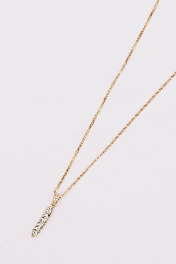 Carraig Donn Long Pendant in Gold