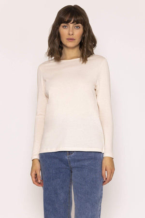 Carraig Donn Long Sleeve Basic Tee in Ivory