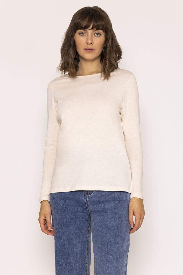 Carraig Donn Long Sleeve Basic Tee in Ivory