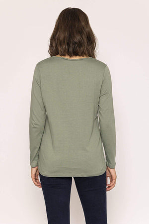 Carraig Donn Long Sleeve Basic Tee in Khaki