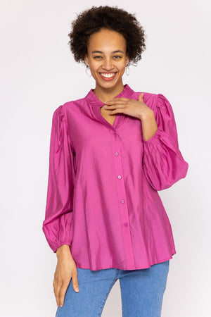 Carraig Donn Long Sleeve Spring Blouse in Pink