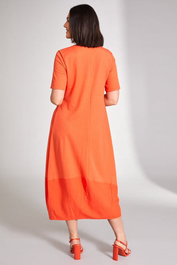 Carraig Donn Long Two Tone Dress in Orange