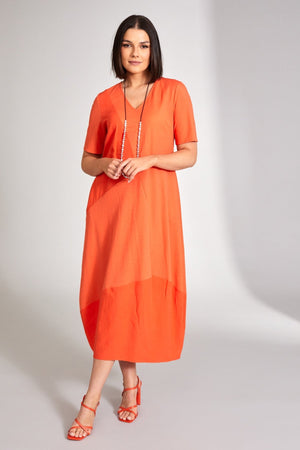 Carraig Donn Long Two Tone Dress in Orange