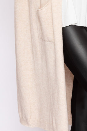 Carraig Donn Longline Cardigan in Beige