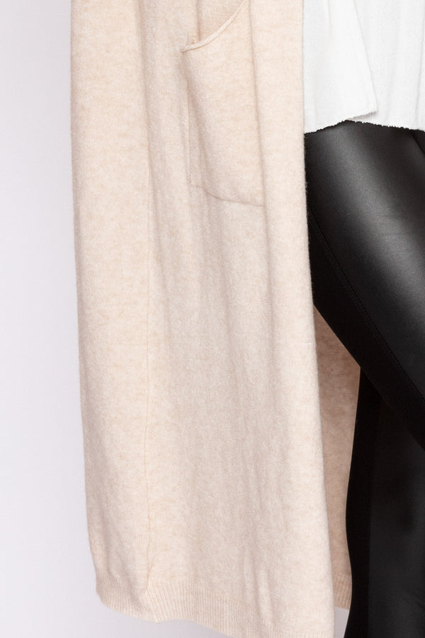 Carraig Donn Longline Cardigan in Beige