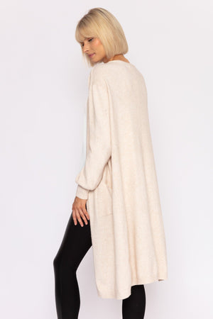 Carraig Donn Longline Cardigan in Beige