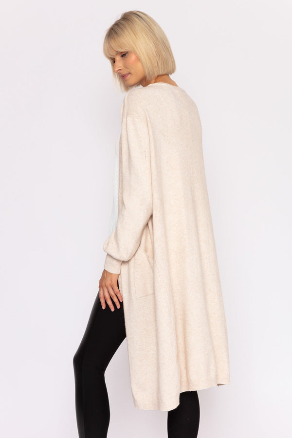 Carraig Donn Longline Cardigan in Beige