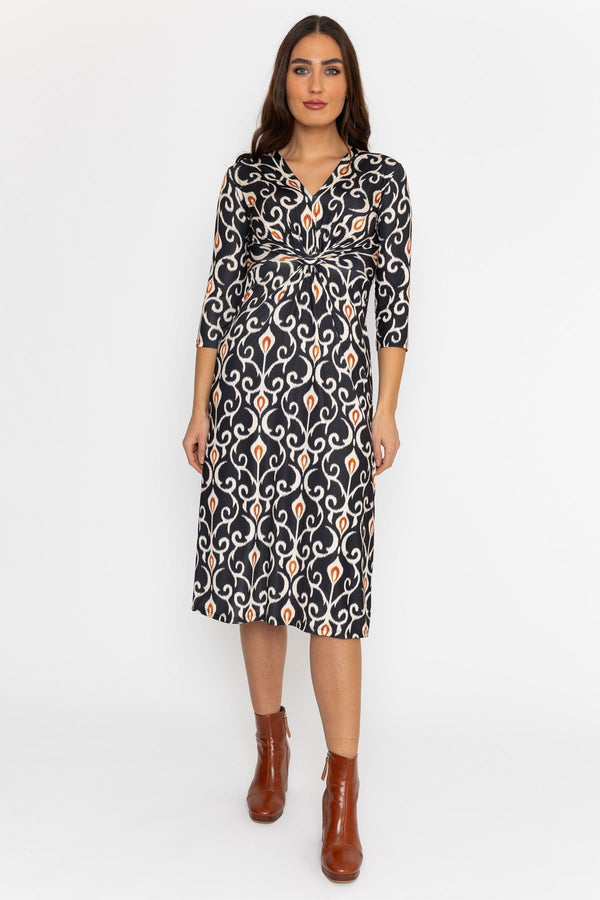 Carraig Donn Louisa Midi Dress in Black Print