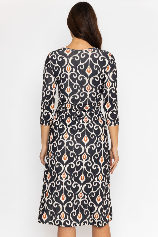 Carraig Donn Louisa Midi Dress in Black Print