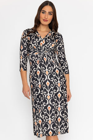 Carraig Donn Louisa Midi Dress in Black Print