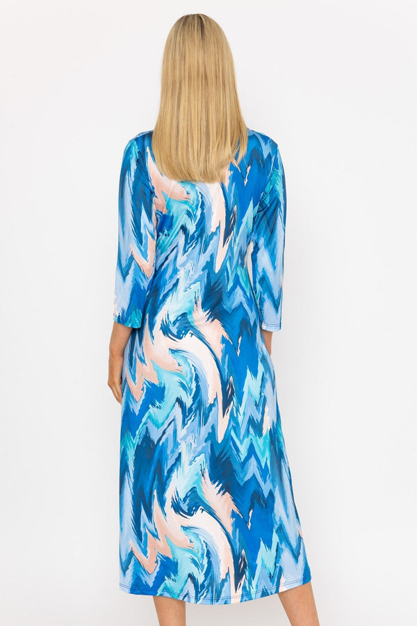 Carraig Donn Louisa Midi Dress in Blue