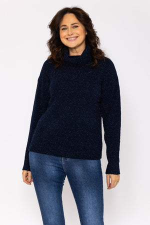 Carraig Donn Lurex Knit in Navy