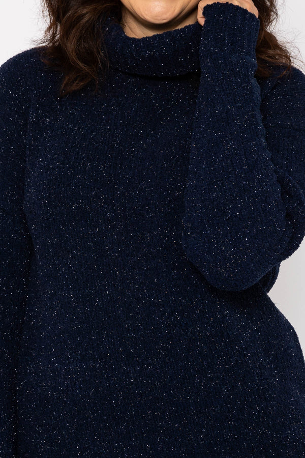 Carraig Donn Lurex Knit in Navy