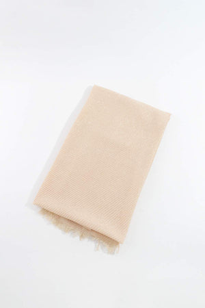 Carraig Donn Lurex Pleated Occasion Scarf in Beige