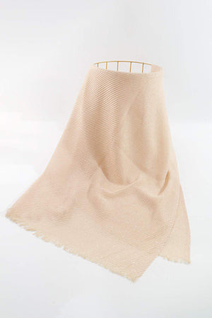 Carraig Donn Lurex Pleated Occasion Scarf in Beige