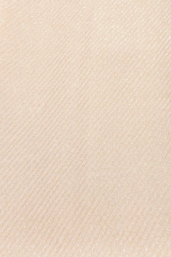 Carraig Donn Lurex Pleated Occasion Scarf in Beige