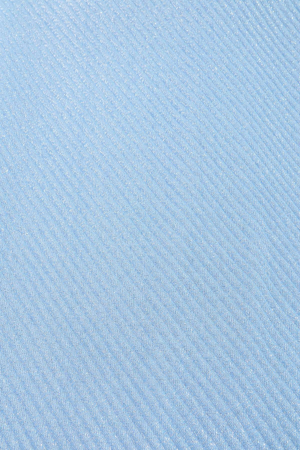 Carraig Donn Lurex Pleated Occasion Scarf in Blue