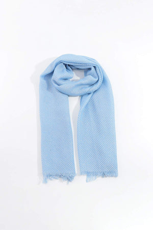 Carraig Donn Lurex Pleated Occasion Scarf in Blue