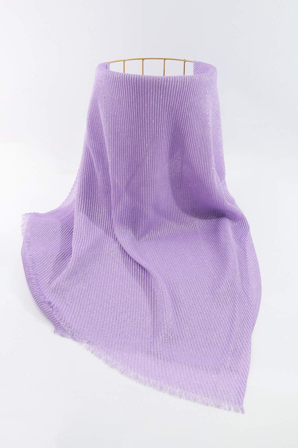 Carraig Donn Lurex Pleated Occasion Scarf in Lilac