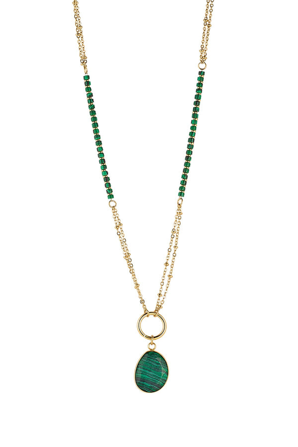 Carraig Donn Malachite Long Necklace