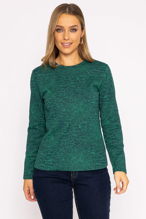 Carraig Donn Marble Crew Neck in Green