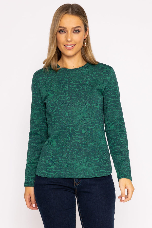 Carraig Donn Marble Crew Neck in Green