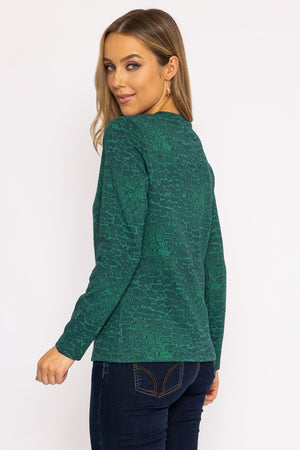 Carraig Donn Marble Crew Neck in Green
