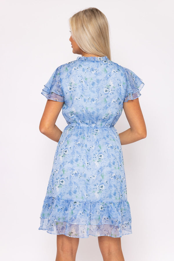 Carraig Donn Maria Blue Printed Knee Dress