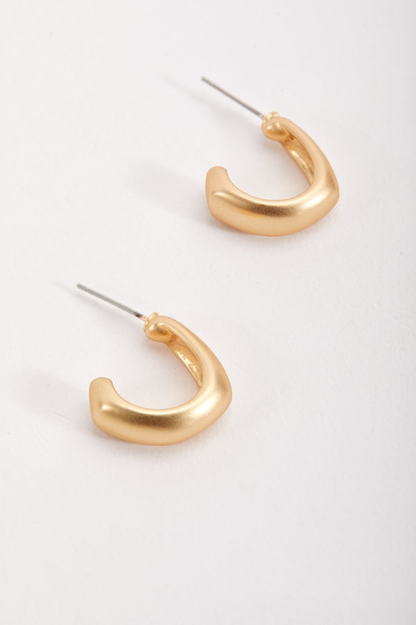 Carraig Donn Matte Structured Hoop Earrings