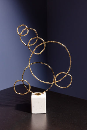 Carraig Donn Medium Abstract Gold & Marble Decor