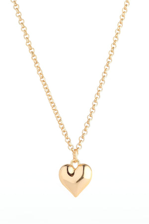 Carraig Donn Medium Length Heart Gold Pendant Necklace