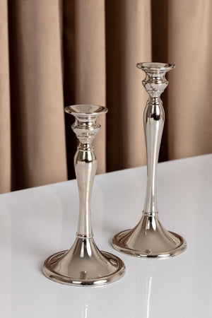 Carraig Donn Medium Silver Dinner Candle Holder