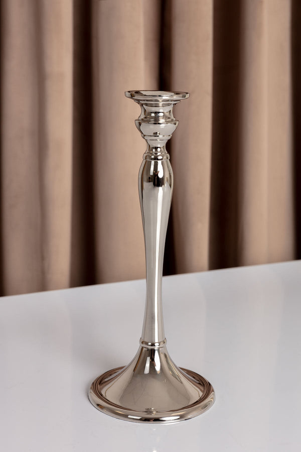 Carraig Donn Medium Silver Dinner Candle Holder