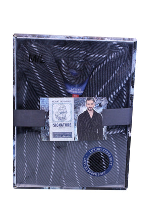 Carraig Donn Mens Luxury Dressing Gown in Charcoal
