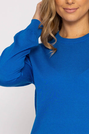 Carraig Donn Merino Blend Crew in Blue