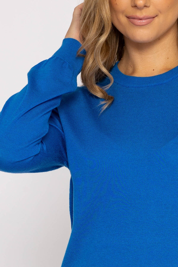 Carraig Donn Merino Blend Crew in Blue