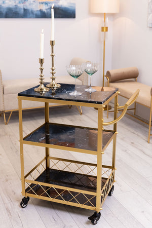 Carraig Donn Metal Bar Cart