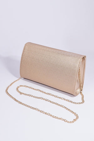 Carraig Donn Metallic Flapover Clutch in Gold
