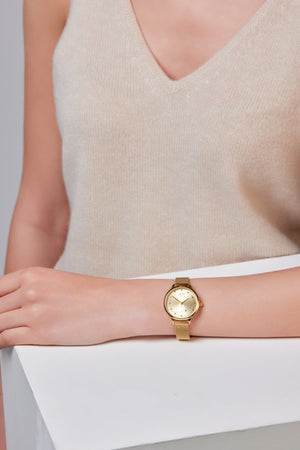 Carraig Donn Milena Gold Mesh Band Watch