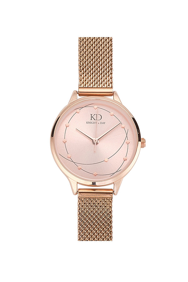 Carraig Donn Milena Rose Gold Mesh Band Watch